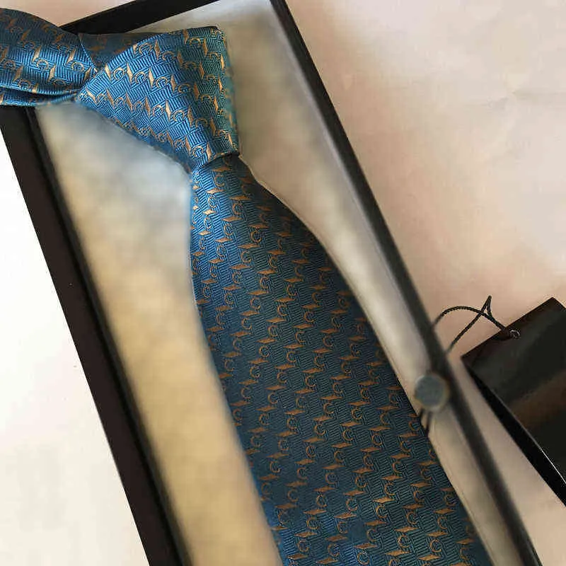 cravatta da uomo Cravatta da uomo Cravatta da uomo Lettera G Strisce Plaid Fashion Luxury Business Leisure Cravatta di seta Cravatta con scatola sapeee 9NYC