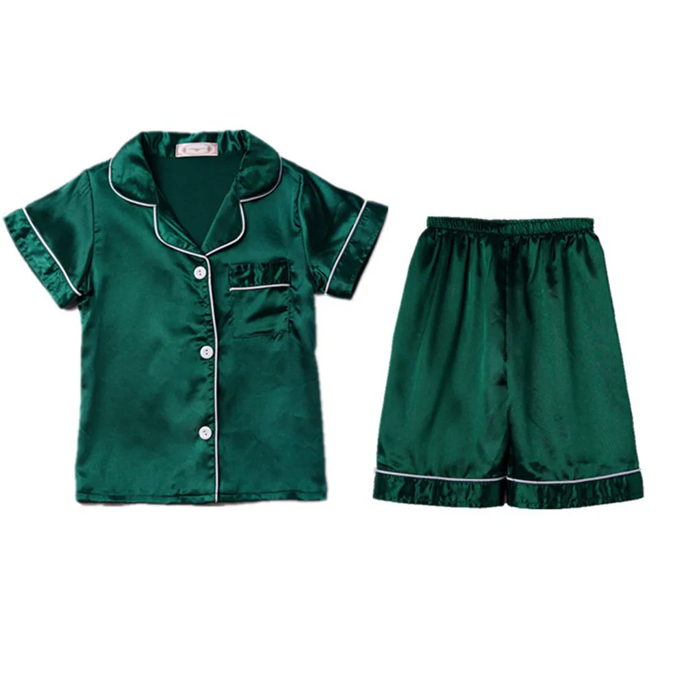 Ensemble Pyjama Et Short En Soie Pour Filles, Pyjama De Nuit En