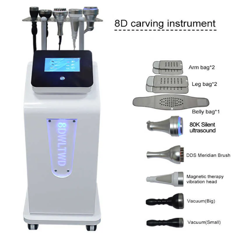 8D 6 in 1 80K ultrasuoni RF macchina dimagrante sistema di cavitazione sotto vuoto liposuzione attrezzatura per la perdita di peso corporeo