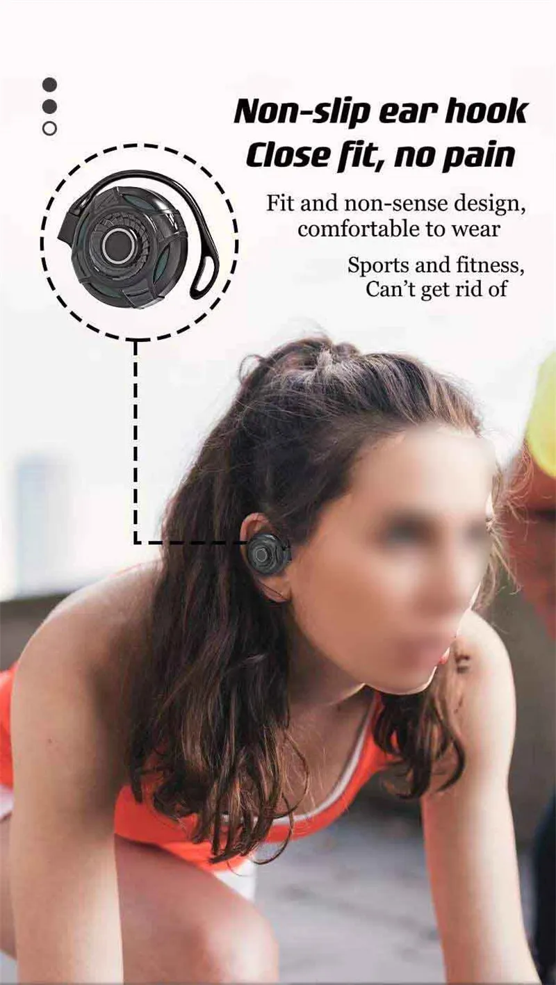 S660 Ear Hook Earphones Sports Wireless Bluetooth Headphone TWS Gaming Headset Colorful Breathing Light Can Be Placed Outside The Speaker 5.2 With Mic