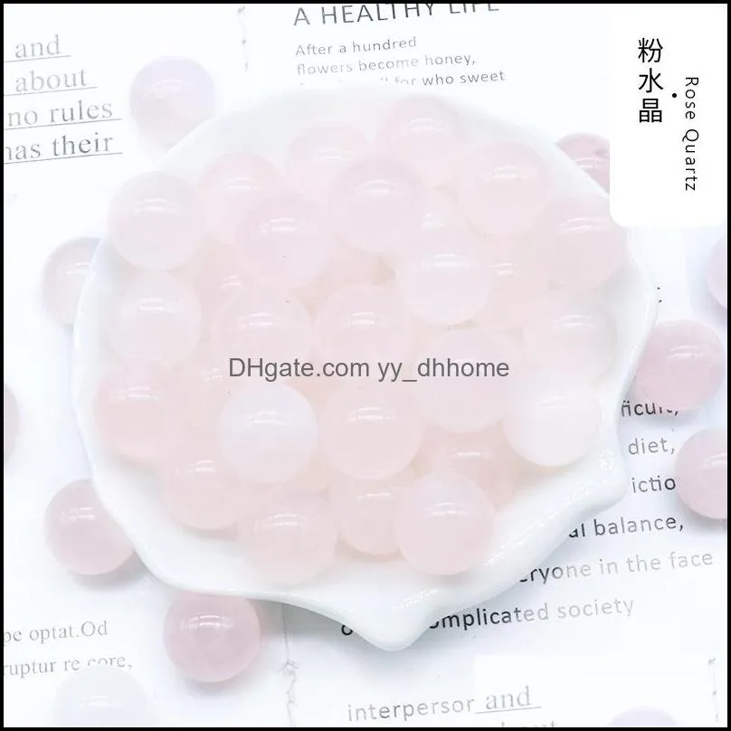 16mm natural stone loose beads amethyst rose quartz turquoise opal agate 7chakra diy non-porous round ball beads