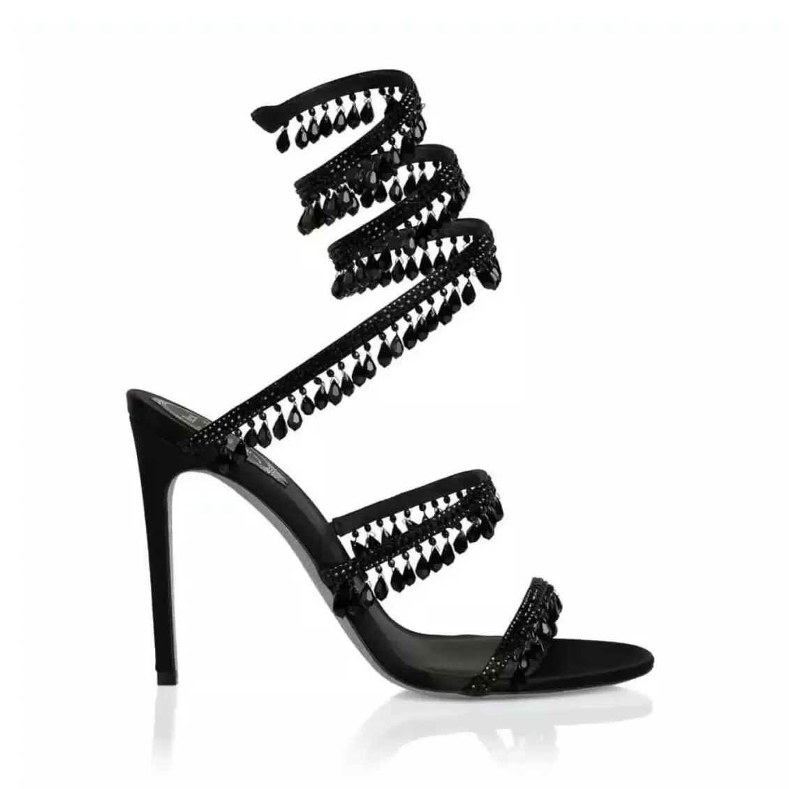 Crystal Diamond Embellished Stiletto Heel Sandals 10mm Rhine