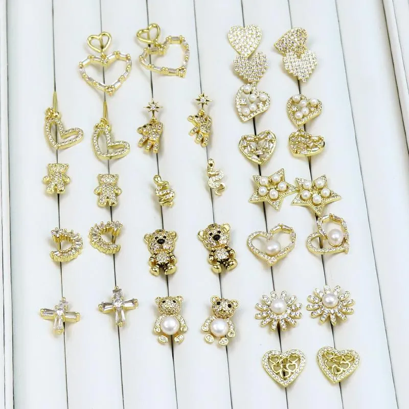 Dangle & Chandelier Pairs Multi Kinds Exquisite Heart Charms Earrings Zircon Women Jewelry AccessoriesDangle