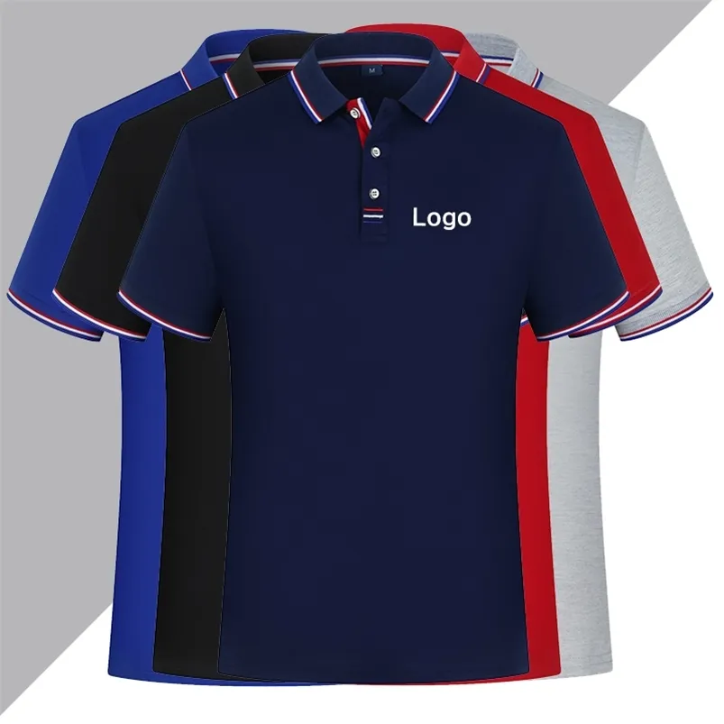 Summer Men Customized Polo Shirt Print Your Own HD Po Design Women Breathable Cotton Short Sleeve Tee Shirts Jerseys Tops 220702