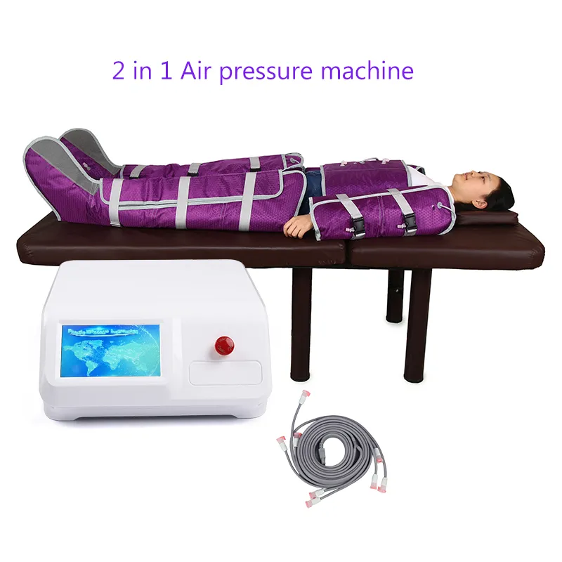 Combinaison de pressothérapie infrarouge à pression d'air pour machine de massage corporelle amincissante 2 en 1 machines de pressothérapie chauffantes