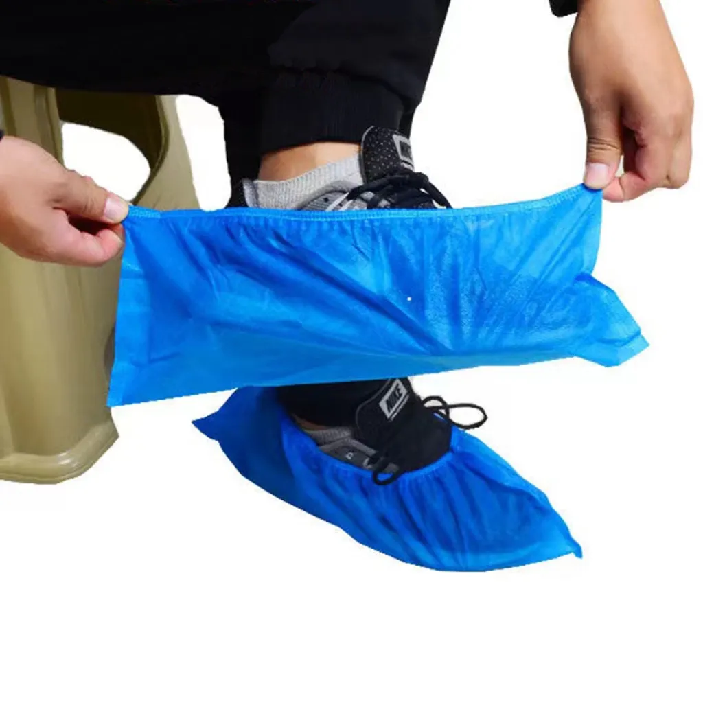 100pcs/lotDisposable Shoe Covers Indoor Cleaning Floor Non-Woven Fabric Overshoes Boot Non-slip Odor-proof Galosh Prevent Wet Shoes