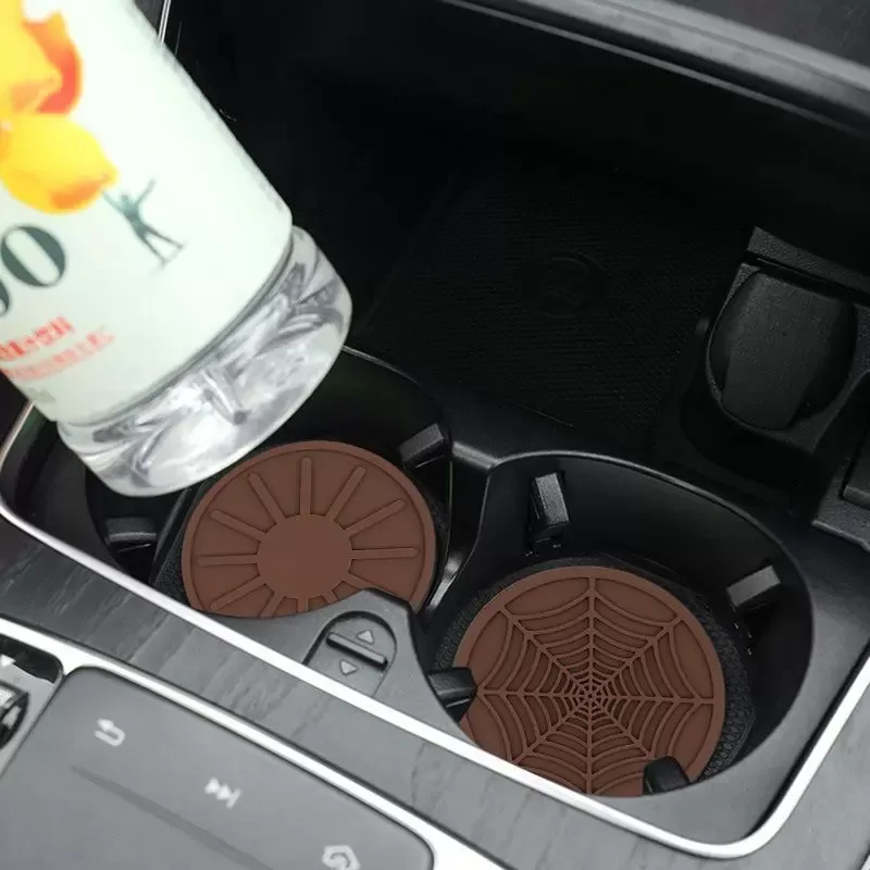 Anti-Slip Silicone Cup Holder Coasters Bottle Mats for Car Vehicle Interior Decor 4 Design FY5384 sxjul25