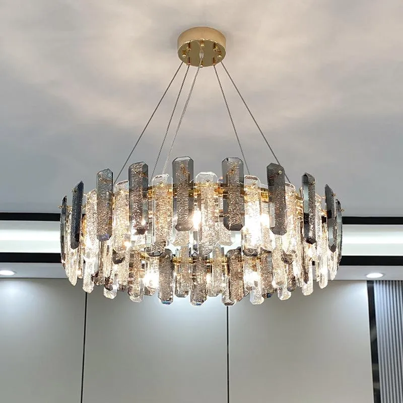 Lâmpadas pendentes de lustre de cristal de luxo moderno para sala de estar para sala de jantar caseiro de refeições decoração de lâmpada de cozinha