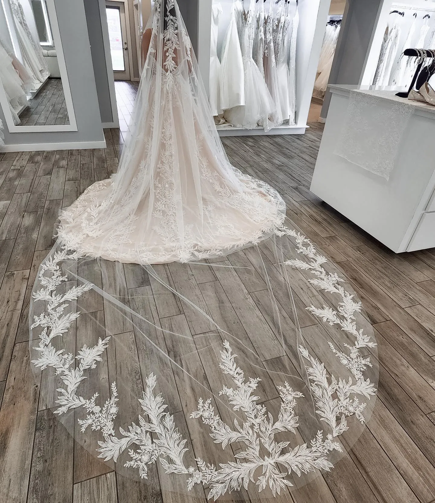 Romantic Vintage Cathedral Veil One Layer Chapel... From 