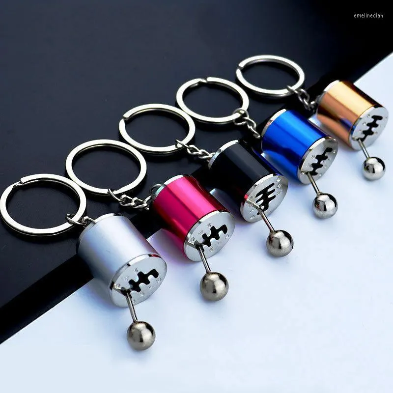 Keychains Creative Gear Keychain Six-Speed Manual Shift Key Chain Car Refitting Metal Pendant Ring Fashion Jewelry Gift Emel22