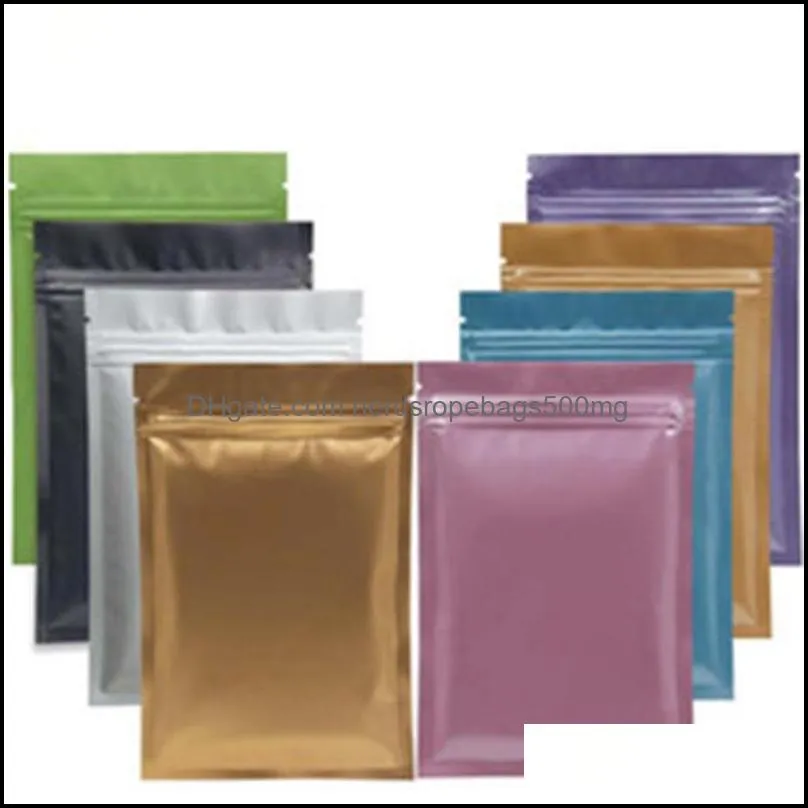 100pcs colors multi color Resealable Zip Mylar Bag Food Storage Aluminum Foil Bags plastic packingSmell Proof Pouches 1 J2