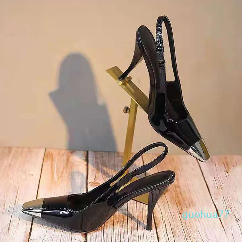 High Heel Shoes Women Pumps Wedding Runway Pointed Toe Low Nude Fashion Woman Sandals Lady Brand Design slingback sexy2022