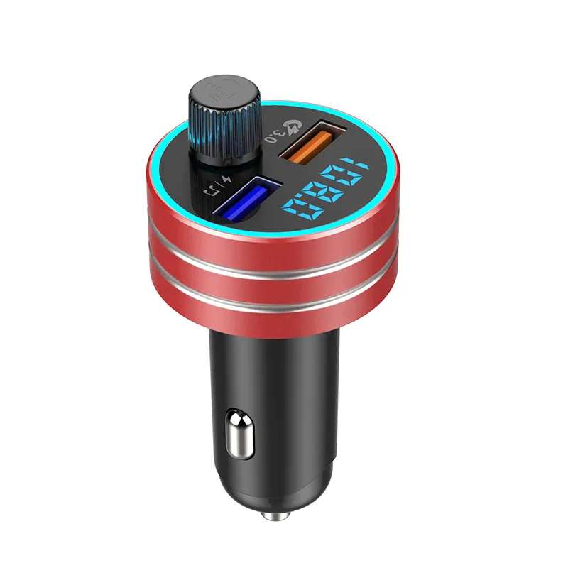 FM Bluetooth Car Kit -sändarmottagare MP3 Player Dual USB Multifunktion QC3 0 Car Charger