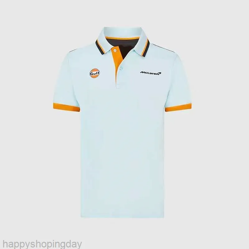 Para Mclaren F1 Team Polo Lapel t Shirt 2022 Season Racing Masculino Manga Curta Secagem Rápida Respirável Fade Fast1