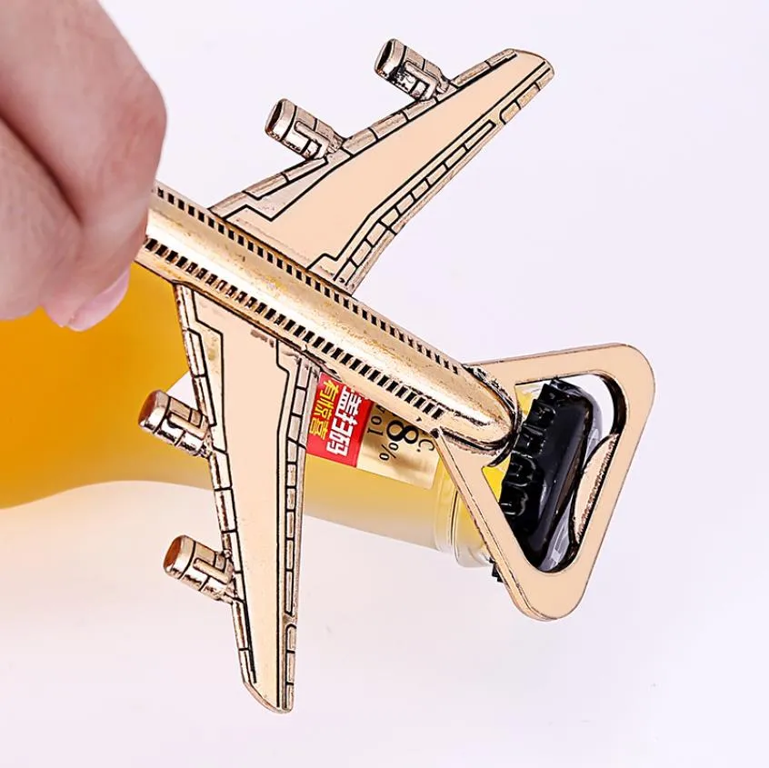 2 style Airplane Bottle Opener Antique Plane Shape Wedding Gift Party Favors Kitchen Aluminum Alloy Beer Openers Perfect Travel Aviation Gifts for