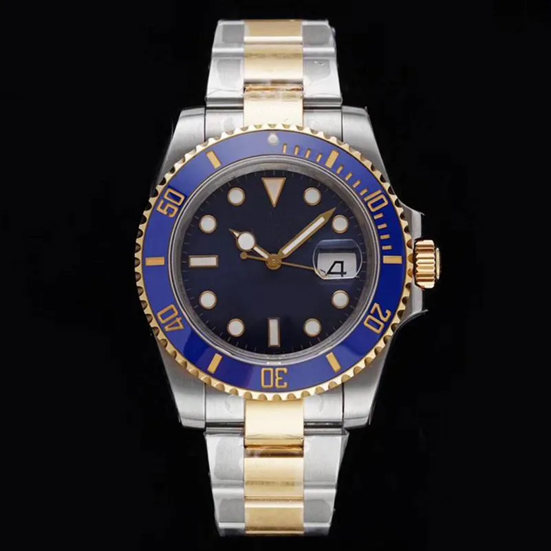 남성 시계 자동 기계식 40mm 스테인리스 스틸 스트랩 세라믹 케이스 패션 클래식 손목 시계 선물 선물 Montre de Luxe