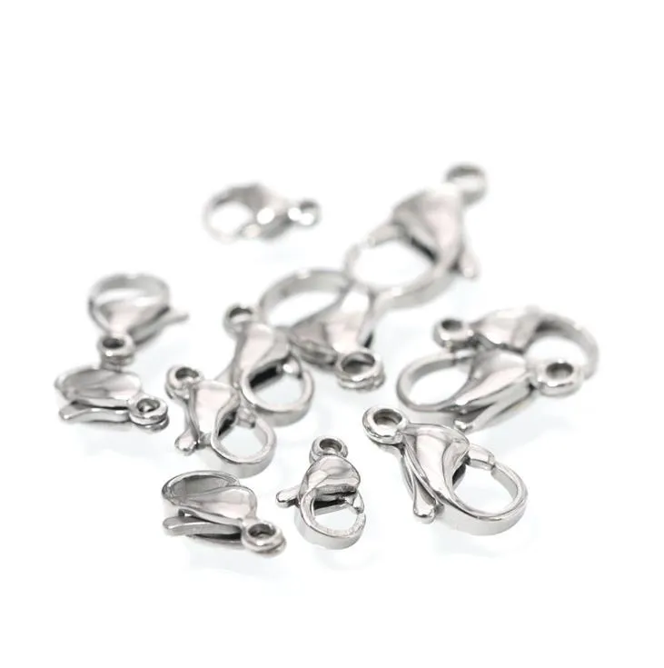 100 Pcs 316L Stainless Steel Lobster Clasps For Jewelry Making Necklace Bracelet Diy Jewelry Findings Shipping