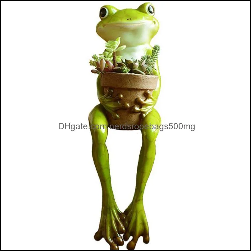 Everyday Collection Home Decor Mini Flower Pot Fairy Garden Animal Frog succulent pot Outdoor Decoration Clay Flowerpot 710 V2