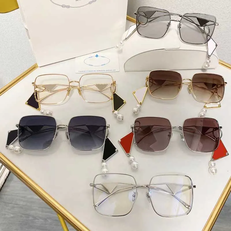 Klassische Dreiecks-Sonnenbrille SPR30Y Designer Anspruchsvolle Damen-Date-Party-Brille im edlen Stil Top-Qualität mit Perlenanhänger