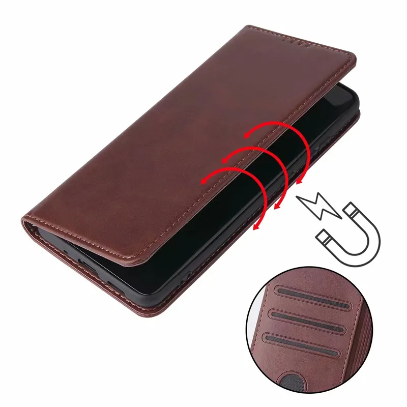 Funda de cuero PU con tapa magnética para Samsung Galaxy S10 S20 S21 S22 A12 A13 A23 A33 A53 A73 A32 A52 A72 5G, funda con ranura para tarjeta de identificación