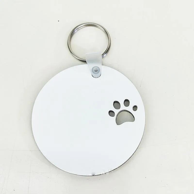 Sublimation Blank Wooden Keychain Pendant Double Sided Heat Transfer Pet Keychains Bag Decoration DIY Gift Keyring