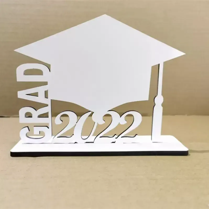 Sublimation Blanc Graduation Photo Cadre Transfert De Chaleur Photos Album En Bois Décoration De Bureau DIY Creative Graduation Cadeau PRO232