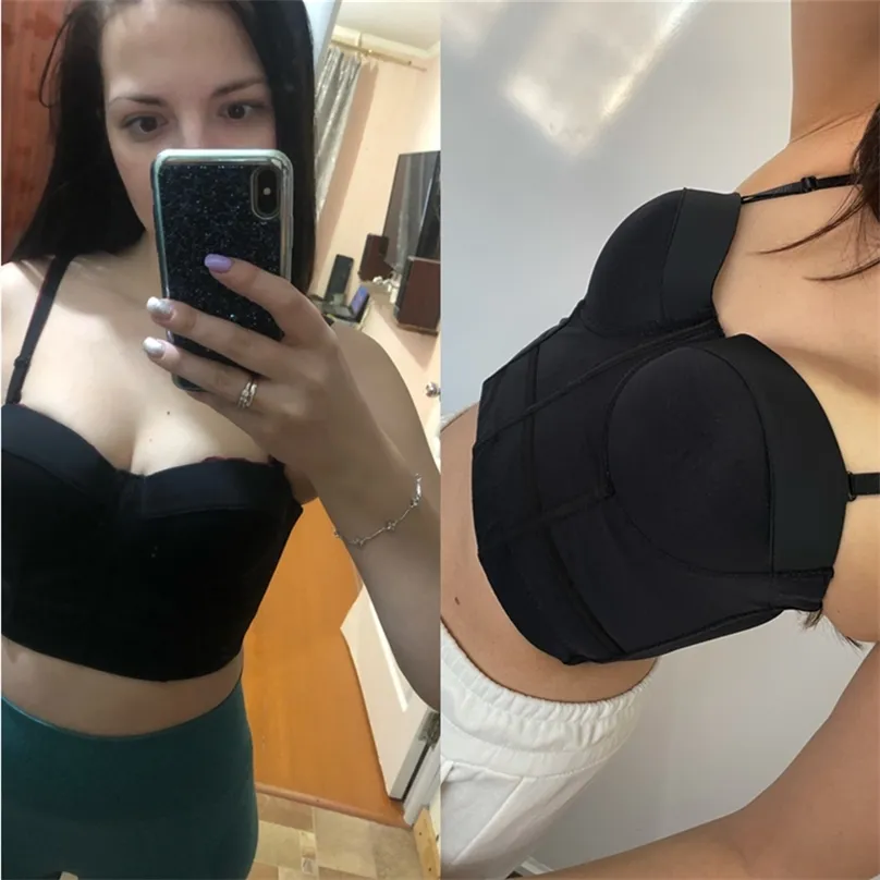 Örgü Push Up Bralet Bayan Korse Büstiyer Sutyen Gece Kulübü Parti uzun seksi Kırpılmış Üst Yelek Artı Boyutu tank top kadın beyaz korse 220531