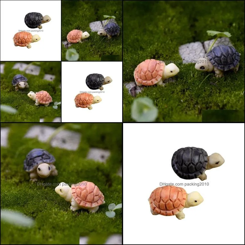 turtle fairy garden miniature mini animal tortoise resin artificial craft bonsai garden decoration 2cm 2 colors pad11454