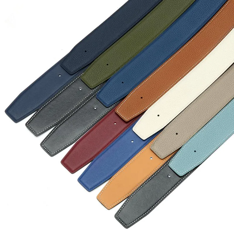 Belts Reversible H Full Grain Leather Belt Replacement Without Buckle 32mm Width For 36 Inch Waist 38mm