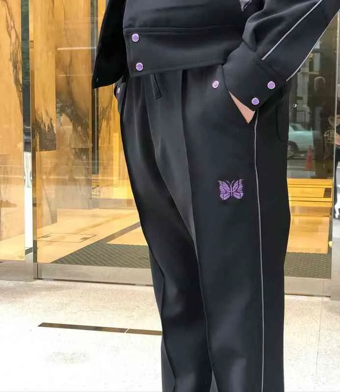 Wide Leg Needles Track Pants Black Purple Needles Track Pants TikTok