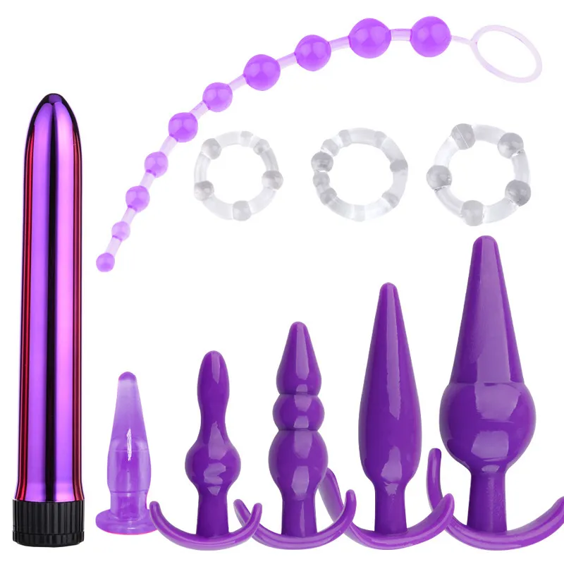8 PCS sexy Spielzeug für Frauen Dildo Vibrator Av Stick Butt Anal Plug Penis Abdeckung Perlen G-punkt Masturbation Produkte