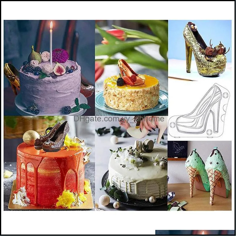 baking & pastry tools high heel chocolate mold shoe candy birthday cake molds platform