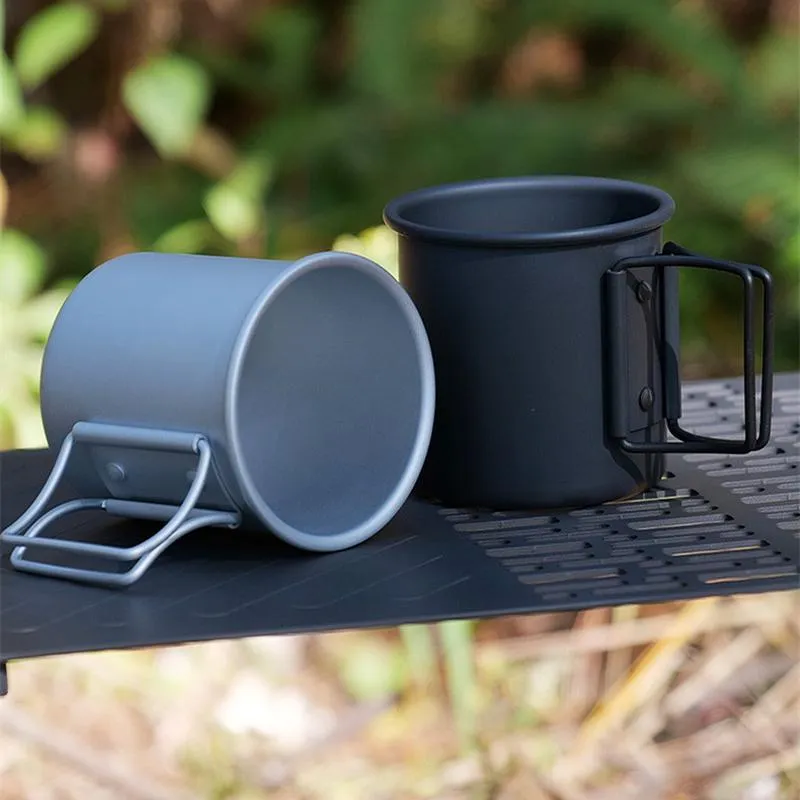 Camping Mug Titanium Tumblers Portable Outdoor Travel Stainless Steel Coffee Cups Tea Mug Cup For Camping/Travel/Home Use 300ml