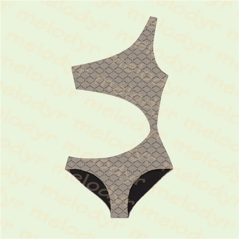 Designer de maillots de bain serrés en plein air une épaule Bikini classique lettre maillot de bain plage maillot de bain