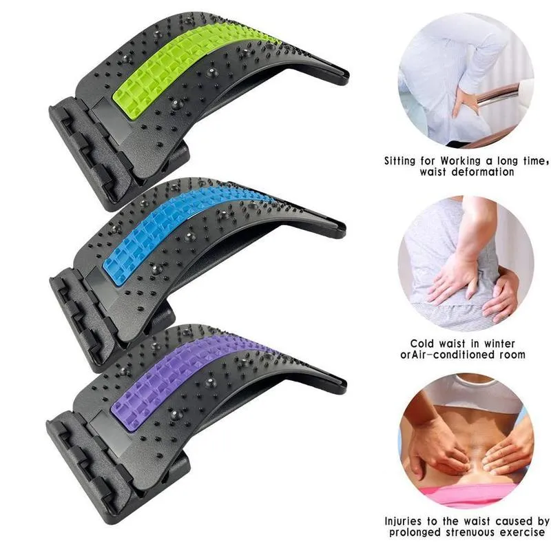 Dispositivo di allungamento della barella del massaggiatore a 3 livelli di regolazione a livello di cracker dorso di rilassamento strumenti di massaggio 220811