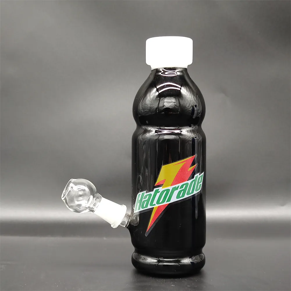 7,8 Zoll schwarze Glasbong Spritech Dirty Bongs Halorade Oil Rig Coke Bottle Shisha Bottle Bong Bubble Dab Wapter Pipe