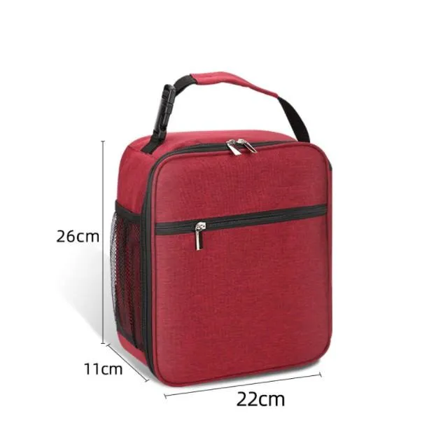 Insulated Lunch Bag Box Leakproof Portable with Removable Shoulder Strap for Office School Camping Hiking Outdoor Beach Picnic