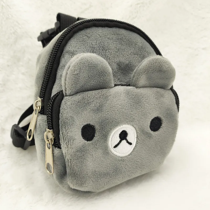 Cute Plush Dog Backpack With Pocket Bear Style Harness Saddle