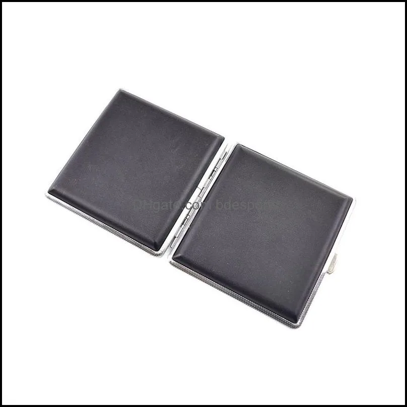 Metal cigarette case exquisite ultra thin creative iron clip button iron male cigarettes box wholesale 20211222 Q2