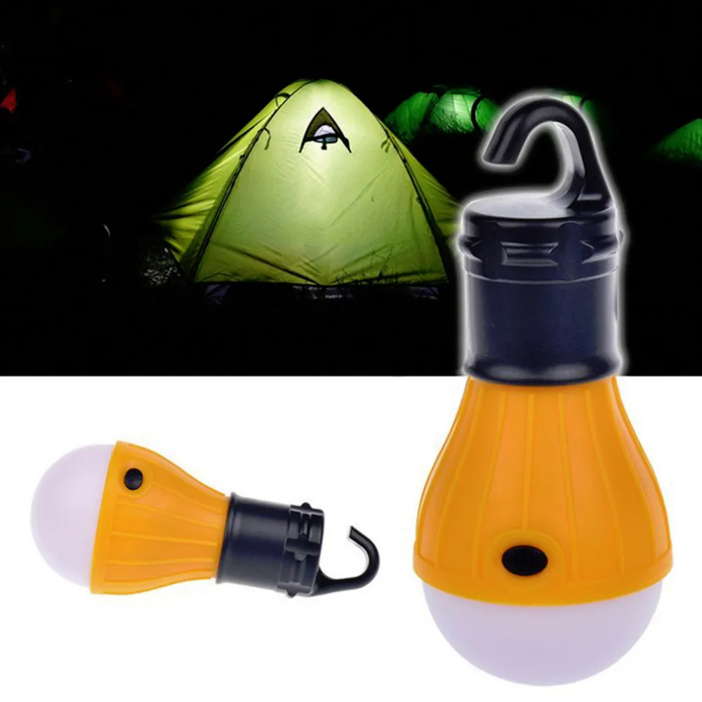 Luz de tienda de campaña al aire libre Mini linterna portátil Luces de emergencia Bombilla accesorios de camping alimentados por batería