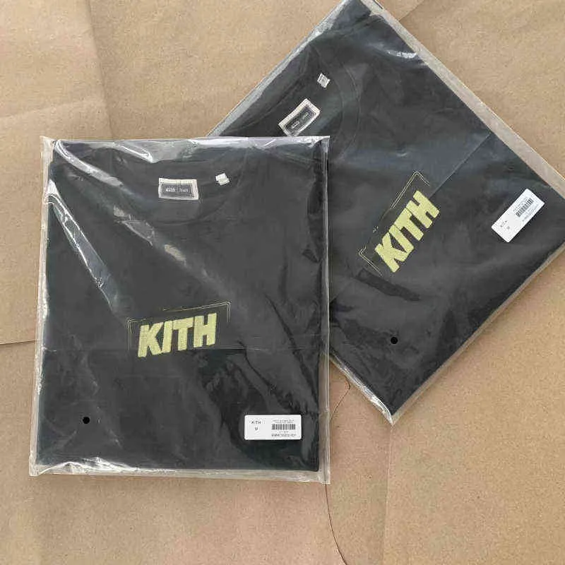 2022 Do Old Kith T 셔츠 셔츠 여름 남성 여성 번개 취급 시리즈 도넛 티 그래픽 프린트 포켓 루즈 피트 Cotto Short Sleeve