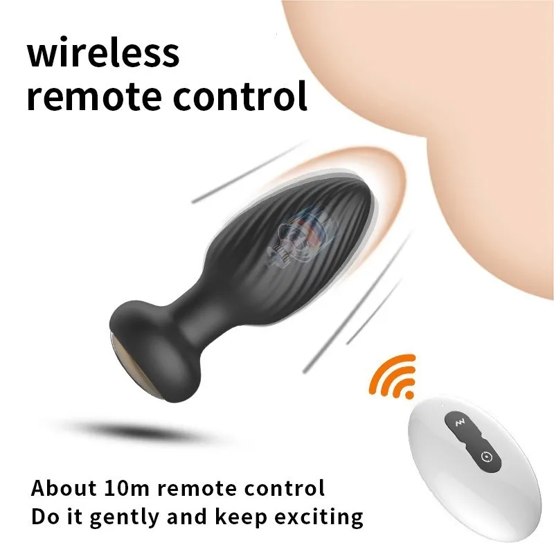 Massaggiatore per la prostata a 360 gradi, vibratore rotante, vibratore maschile, plug anale, giocattoli sessuali per uomini e donne, stimolatore per adulti_voghion.com