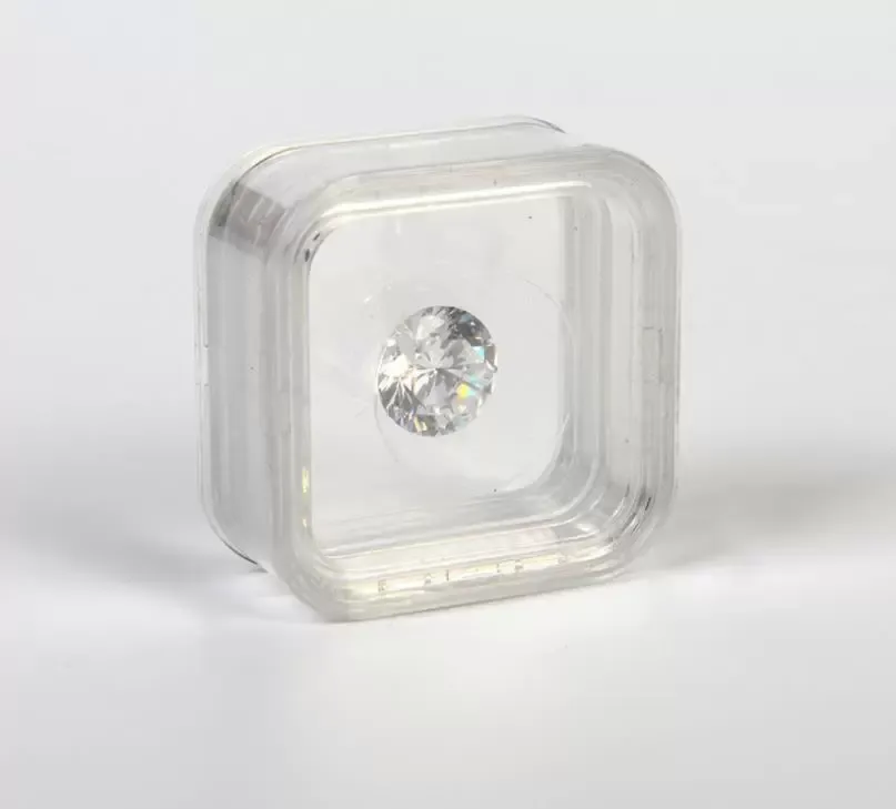 55*55mm Transparent Floating Display Case Earring Gems Ring Jewelry Suspension Packaging Box PET Membrane Stand Holder