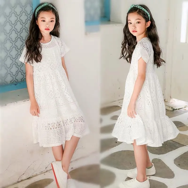Девушки платья для девочек платье 2022 Дети летние дети Крушковая принцесса с слинг -рубашкой девочка 6 8 10 12 14 16 лет.