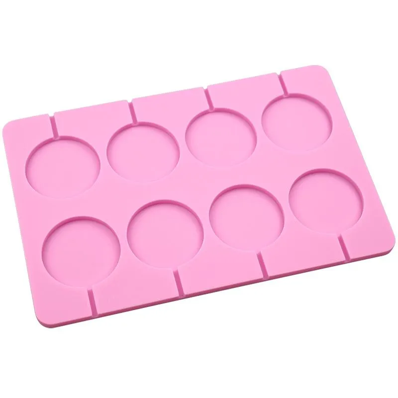 Baking Moulds Round Lollipop Molds Silicone Chocolate Mold DIY Starry Sky Mold Without Stick