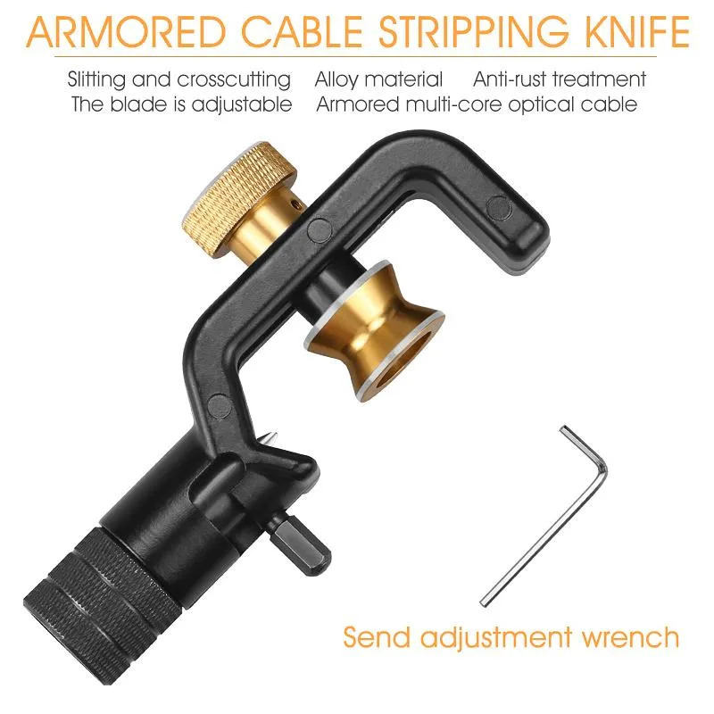 Glasfaserausrüstung ACS-2 Abisolierzange für gepanzerte Drähte, 4–10 mm, 8–28 mm, Abisolierwerkzeug für optische Kabel, Mantelmantelschneider