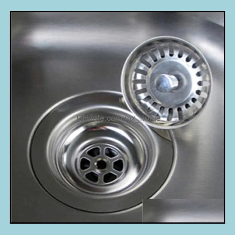 High Quality 79.3mm 304 Stainless Steel Kitchen Drains Sink Strainer Stopper Waste Plug Filter Bathroom Basin Drain