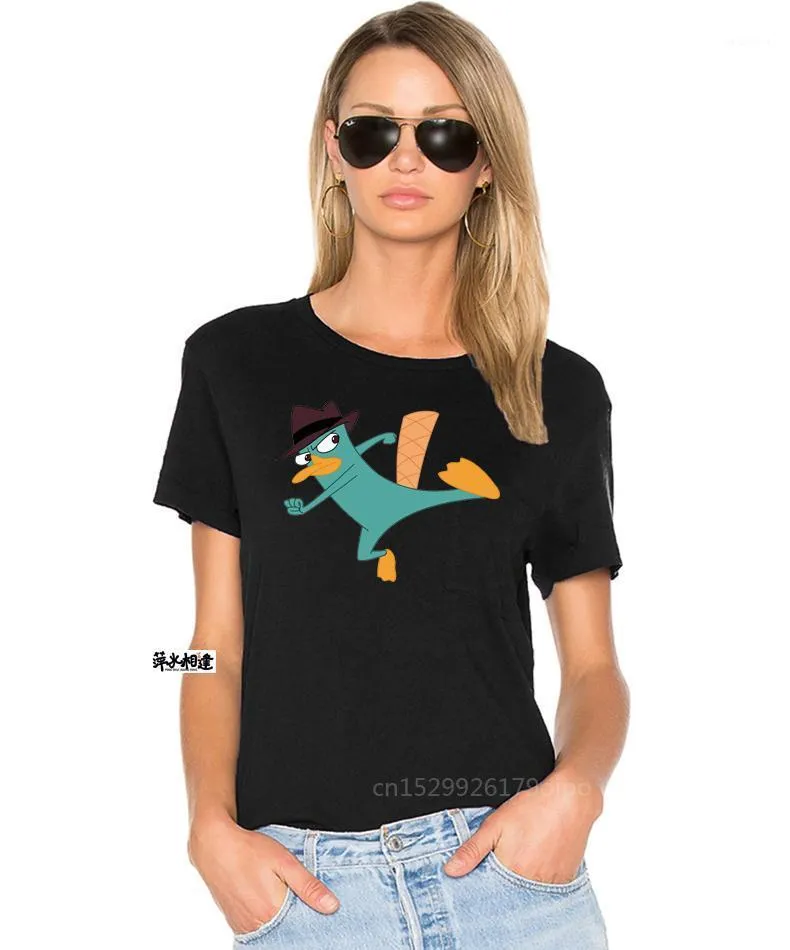 Męskie Koszulki Koszulki Platypus T Shirt Perry t-shirt Fun Big Tee Mens Drukuj Bawełniany Krótki Rękaw Basic Tshirt