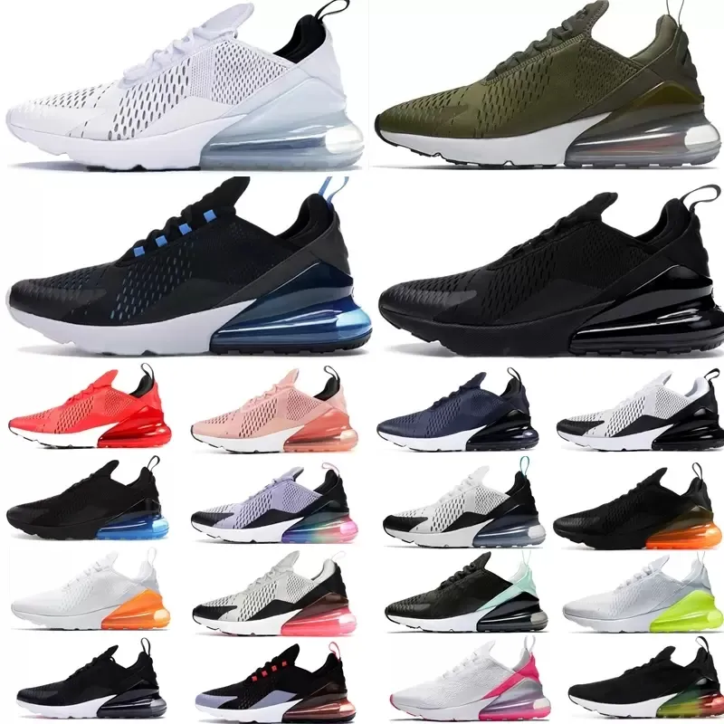 Designer 270S hommes femmes chaussures de course triple 27c blanc noir oreo à peine rose poussière cactus photo Blue University Trainers Sneakers extérieurs 36-45