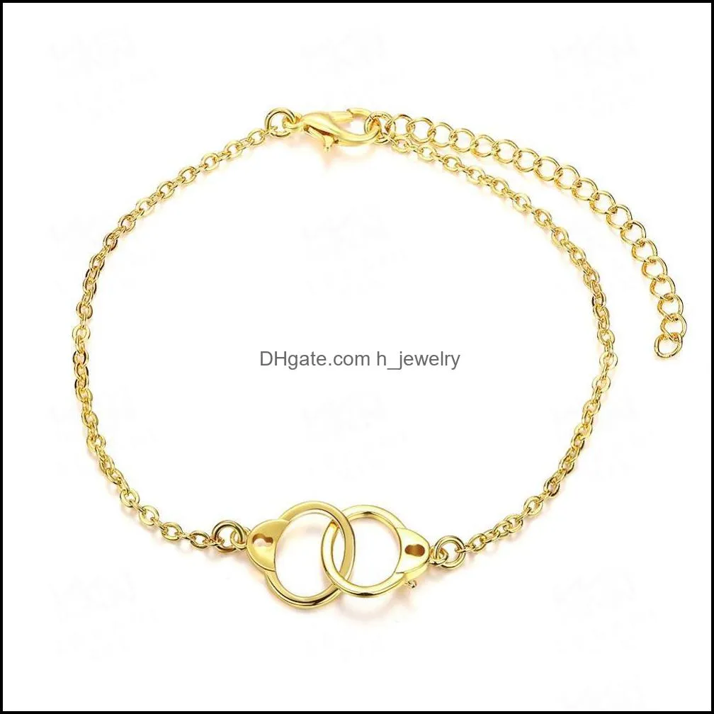 charm bracelets 18k gold plated day gift creative romantic european style handcuffs bracelet hjewelry